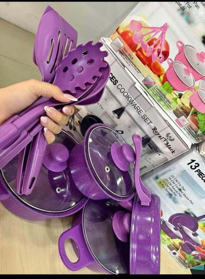 SET OLLAS + UTENSILIOS 13 PIEZAS - Set completo de cocina