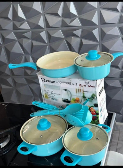SET OLLAS + UTENSILIOS 13 PIEZAS - Set completo de cocina