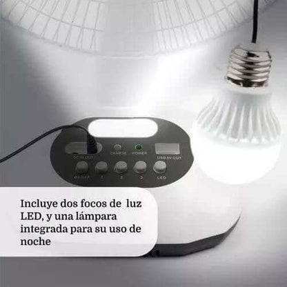 🔥OFERTA LIMITADA🔥 - Ventilador Solar Recargable - NO necesitas electricidad.