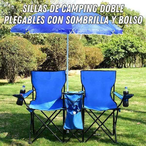 🔥OFERTA LIMITADA🔥 Sillas de Camping o Playa + Sombrilla + Nevera