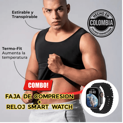 COMBO FAJA REDUCTORA + SMARTWATCH - Controla el físico que quieras tener