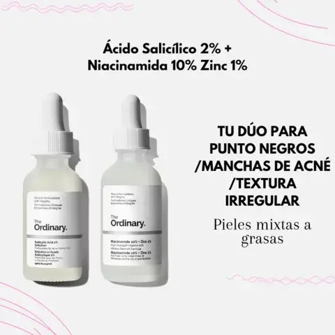 CUIDA LA PIEL NIACINAMIDA 30 ML +  ACIDO HIALURONICO 30 ML - KIT COMPLETO 2X1