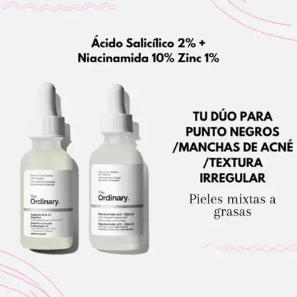 CUIDA LA PIEL NIACINAMIDA 30 ML +  ACIDO HIALURONICO 30 ML - KIT COMPLETO 2X1