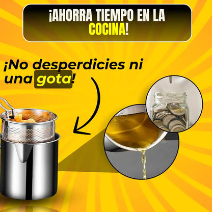 OLLA FREÍDORA PRO 12L - ¡Diseño Especializado + COLADOR DE ACEITE GRATIS!
