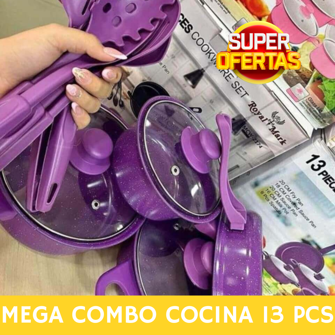 SET OLLAS + UTENSILIOS 13 PIEZAS - Set Completo de Cocina 🌟