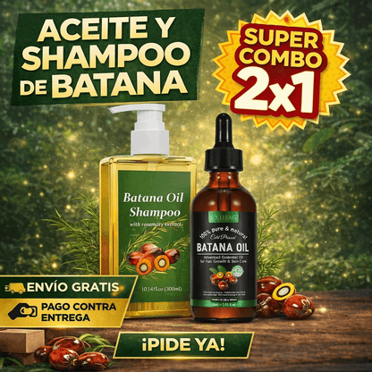 🔥 SOLO HOY - PACK CAPILAR Shampoo + Aceite de Batana - PRECIO ESPECIAL