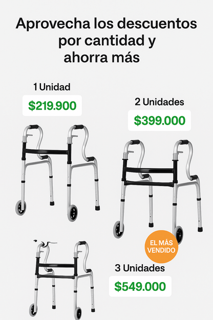 ✨SUPER OFERTA✨Caminador Ortopedico de Doble Agarre INCLUYE ASIENTO