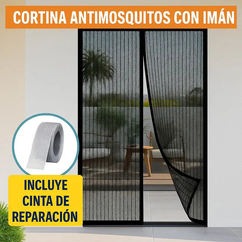 Puerta Mosquitera de malla Magnetica - Cortina Anti Mosquitos