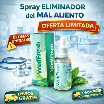PRECIO DE LOCURA 🔥 - Spray WELL FRESH 💦 - Elimina el mal aliento 🚫