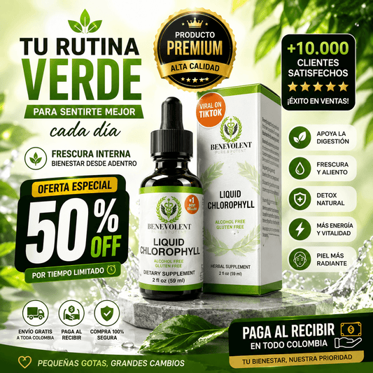 🔥 PROMOCION  LIMITADA 🔥 - Clorofila en Gotas 💚  Ideal para Rutinas Verdes