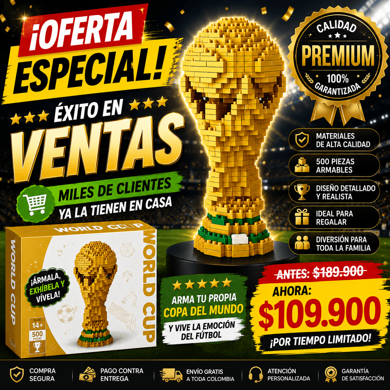 🔥OFERTA LIMITADA🔥 - COPA DEL MUNDO 2026 - Una pieza de colección para Futboleros 🏆