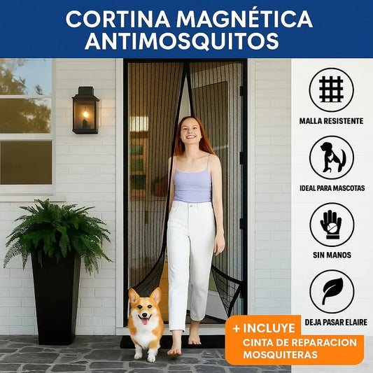 Puerta Mosquitera de malla Magnetica - Cortina Anti Mosquitos
