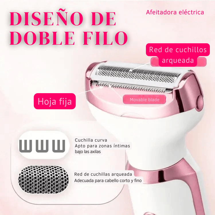 💥SUPER OFERTA💥 - Depiladora Facial y Corporal 4 en 1 - Set Depilación Completo