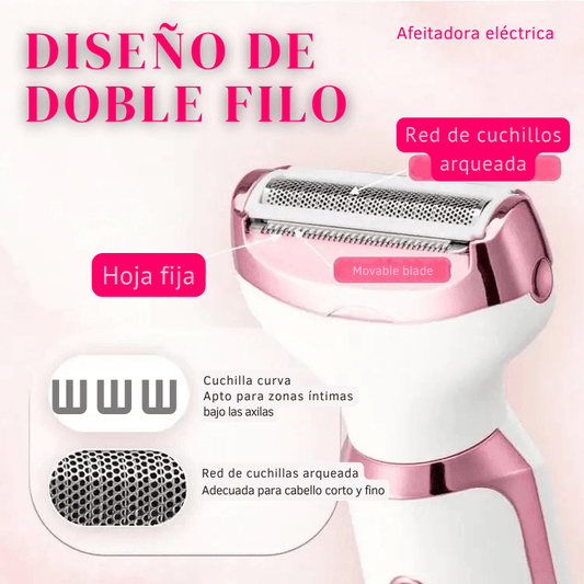 💥SUPER OFERTA💥 - Depiladora Facial y Corporal 4 en 1 - Set Depilación Completo