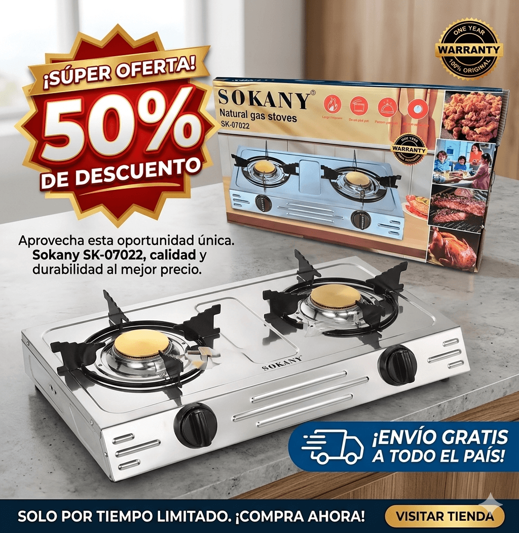🔥 POCAS UNIDADES 🔥 Estufa a Gas de 2 Puestos Domestico