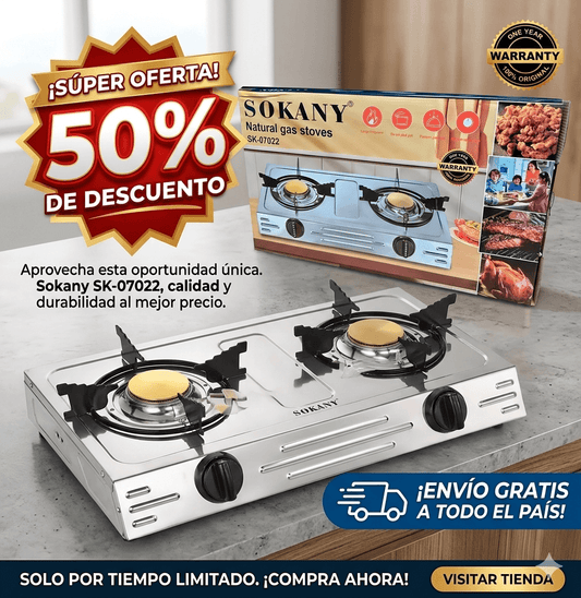 🔥 POCAS UNIDADES 🔥 Estufa a Gas de 2 Puestos Domestico