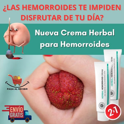 CREMA HERBAL PARA HEMORROIDES - Alivio rapido al Dolor y la Picazon
