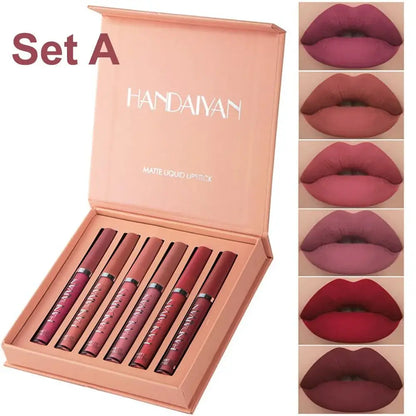 Set de Labiales HANDAIYAN - Larga Duracion, Resistentes al Agua