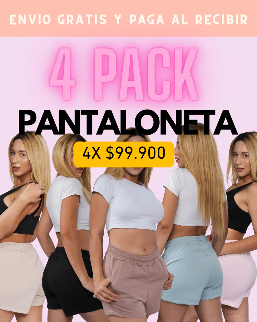 SHORT MUJER PACK x4 - Comodidad todo el dia