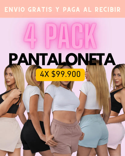 SHORT MUJER PACK x4 - Comodidad todo el dia