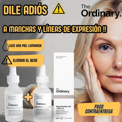 CUIDA LA PIEL NIACINAMIDA 30 ML +  ACIDO HIALURONICO 30 ML - KIT COMPLETO 2X1